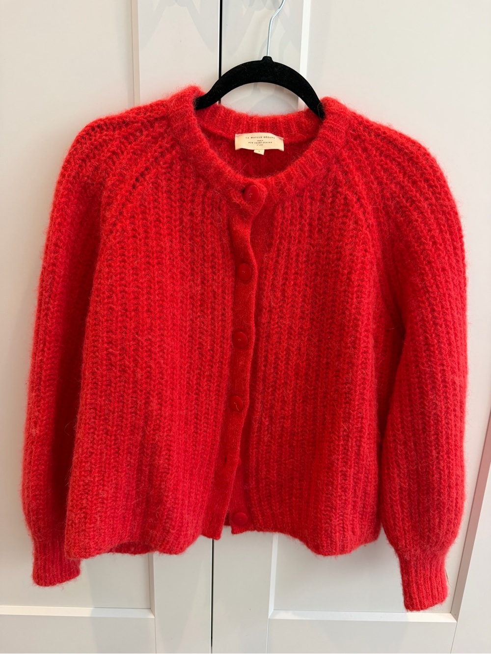 Sézane Alpaca Wool Cardigan – Red – Size S